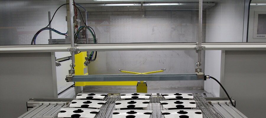 Coating of Flat Parts with the Three-axis Coating Machine
