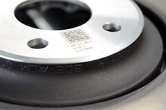 Brake Discs with Data Matrix Codes