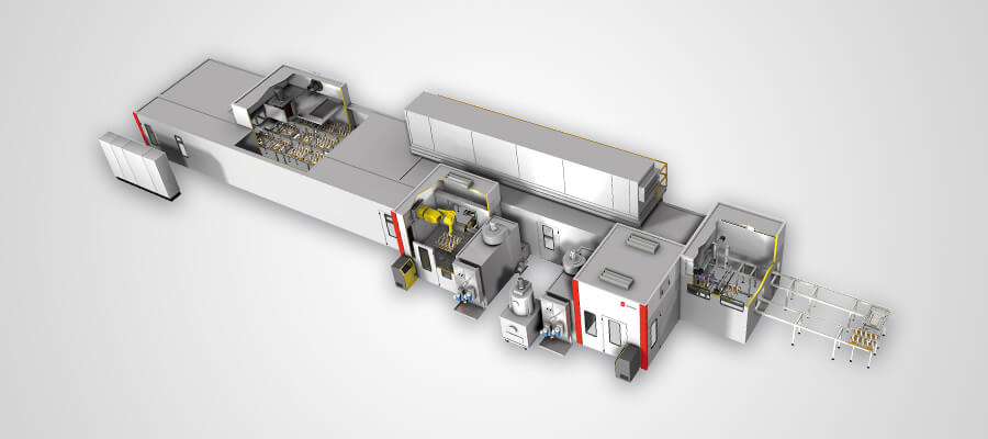 Roboter Shuttle Lackieranlage