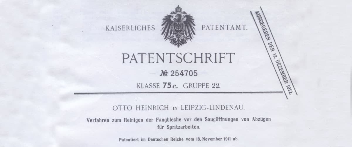 Patent for first spray gun